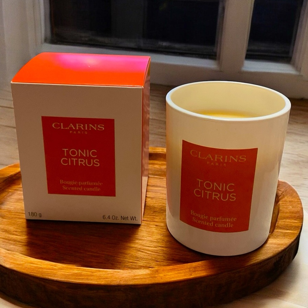 CLARINS PARIS TONIC CITRUS Bougie Parfum Scented Candle 6.4 oz.